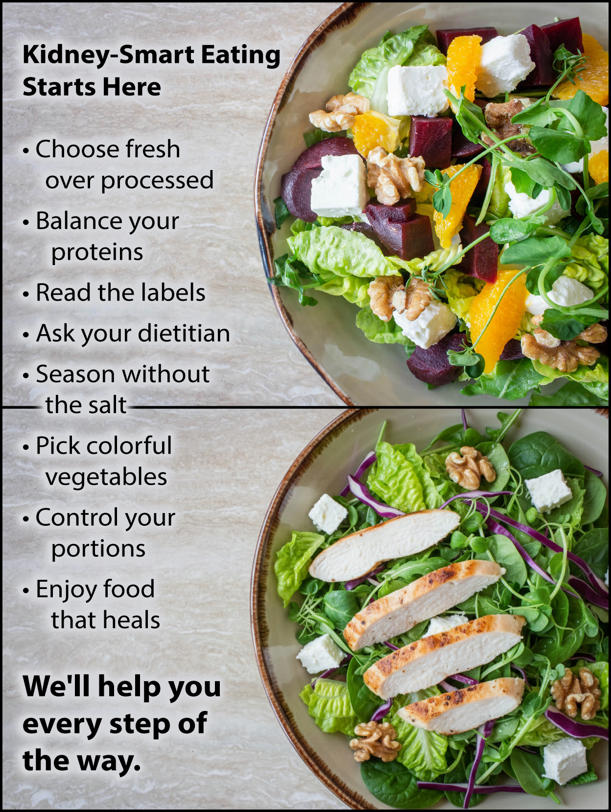 Nutritional education for kidney disease patients - healthy food choices for CKD management